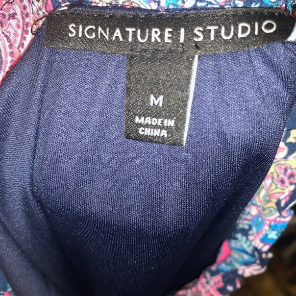 Navy sleeveless paisley print dress - Picture 5 of 5